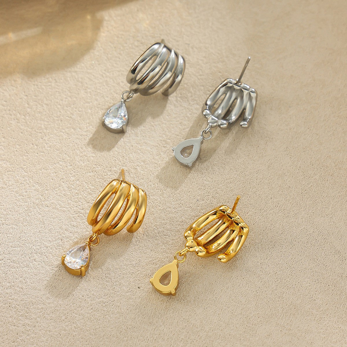 Classy Multi-Hoop Teardrop Earrings