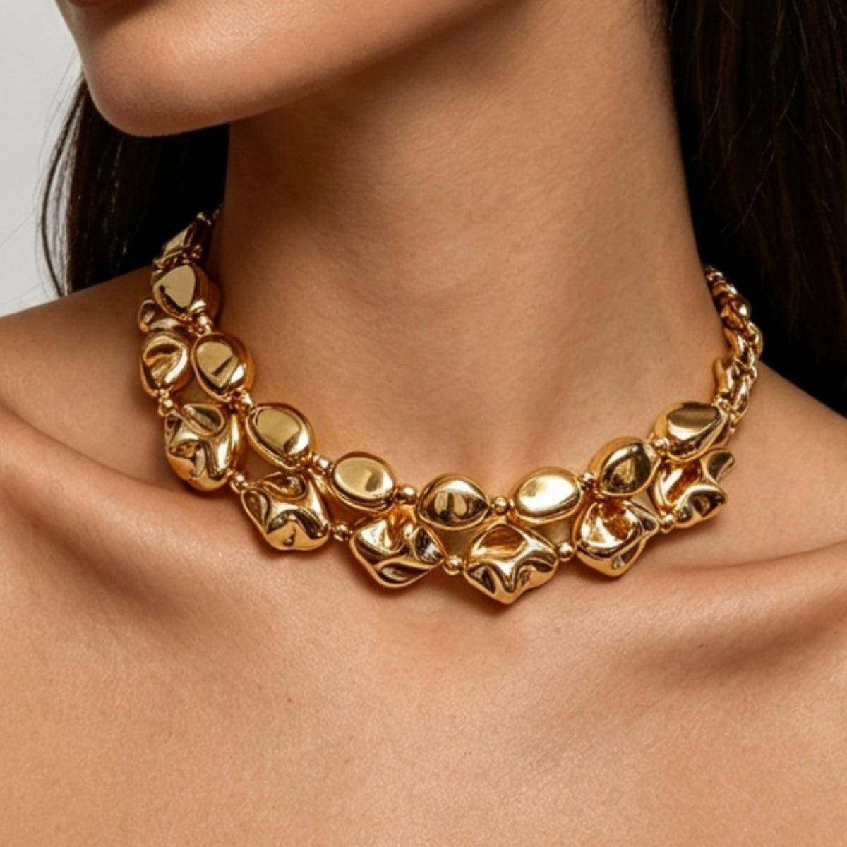 Classy Irregular Geometric Choker Necklace