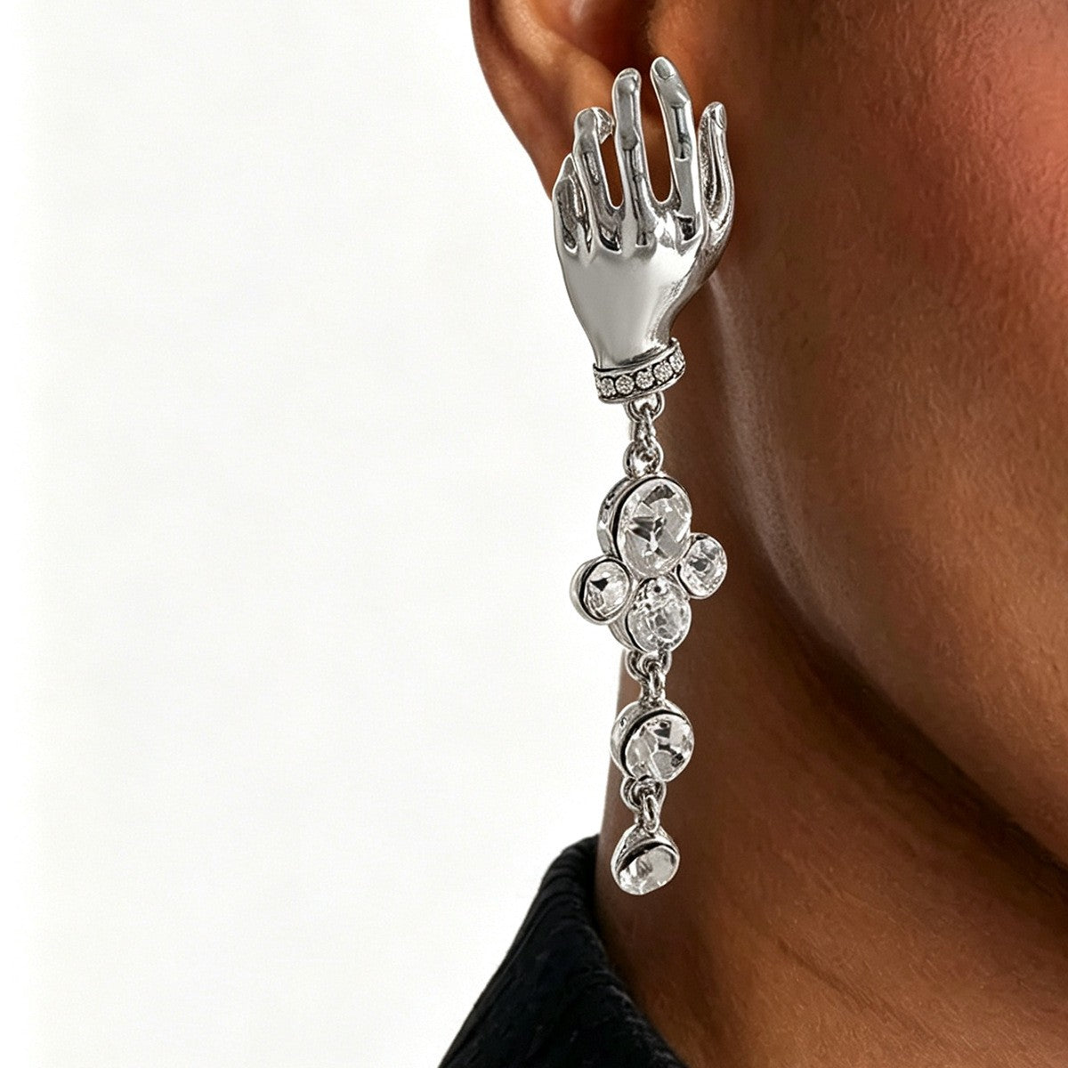 Statement Sculptural Hand Ear Cuff