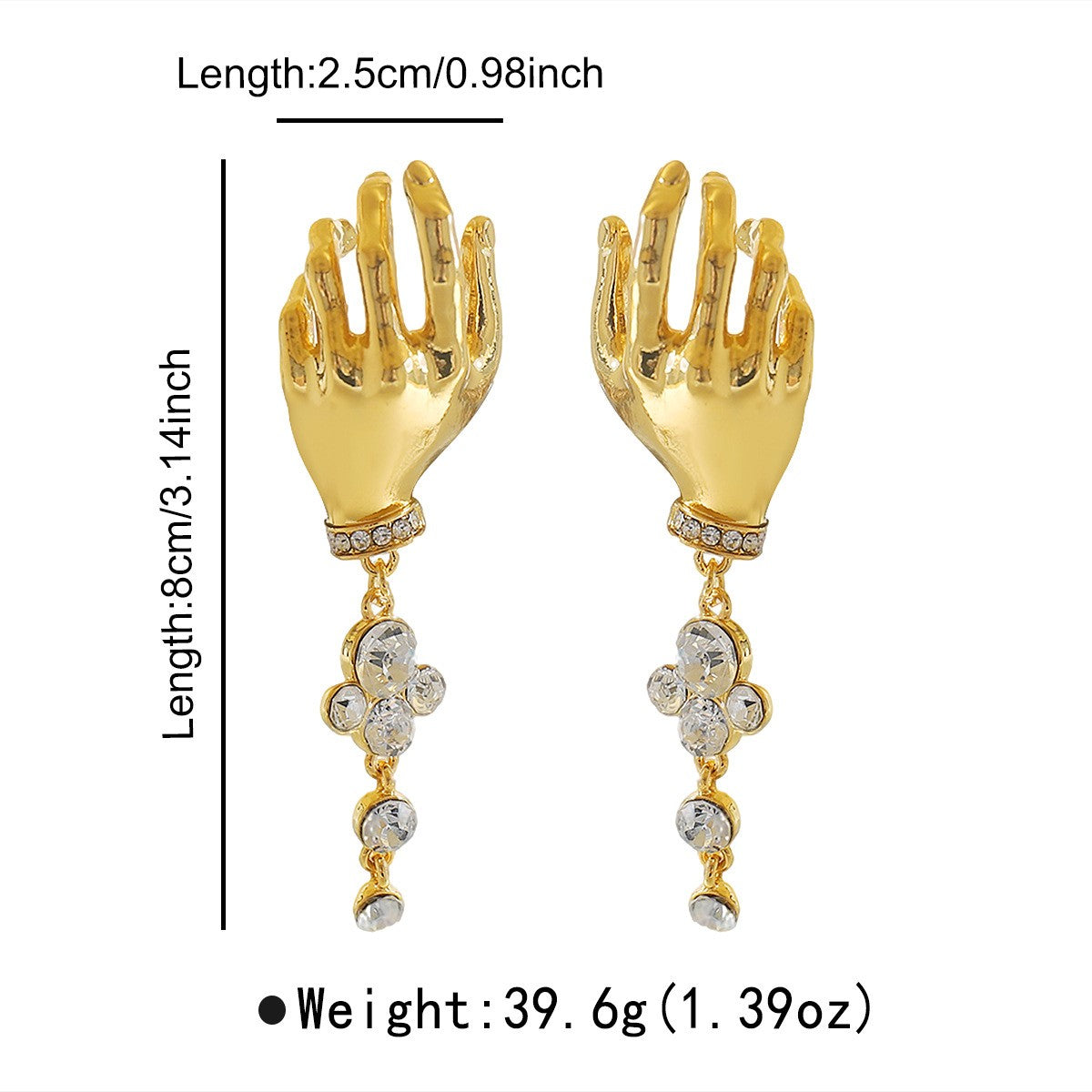 Statement Sculptural Hand Ear Cuff