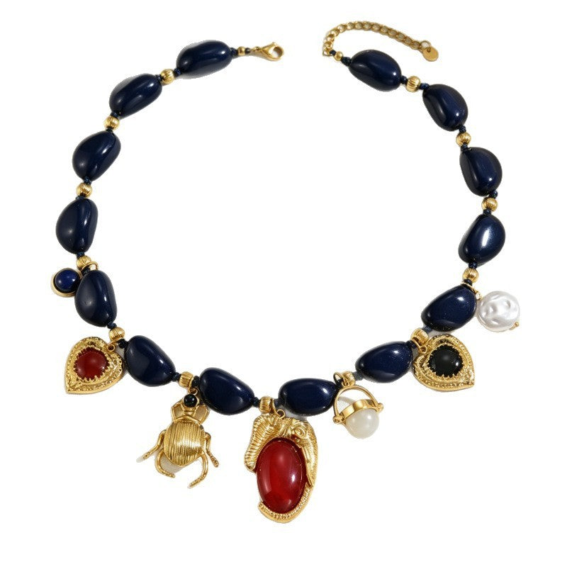 Boho Vintage Egyptian Charm Necklace