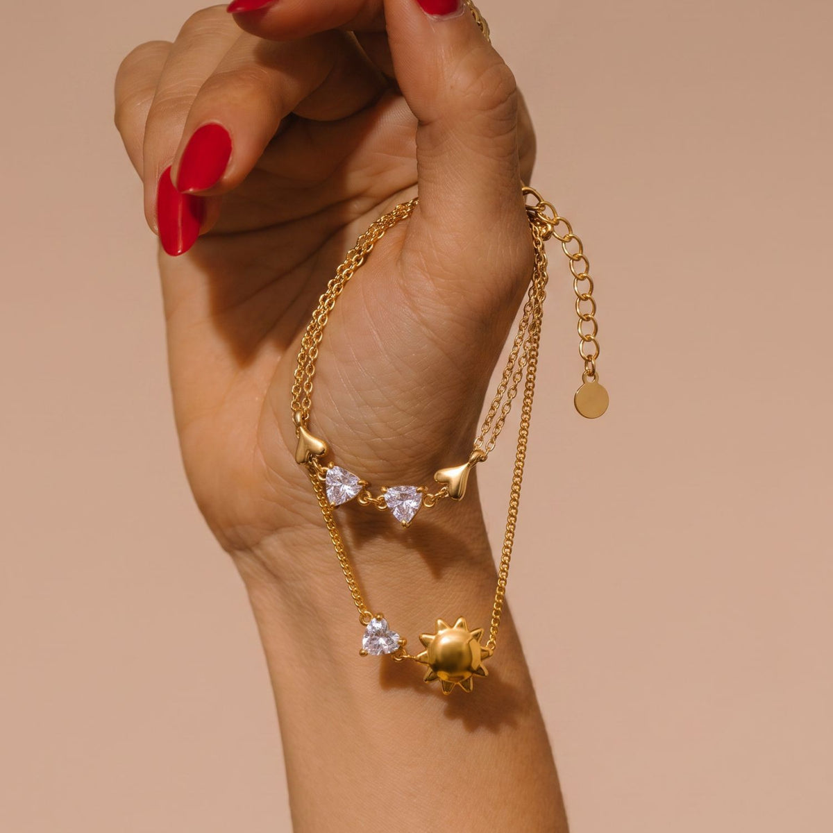 5pc Dainty Mixed Motif Bracelet Stack