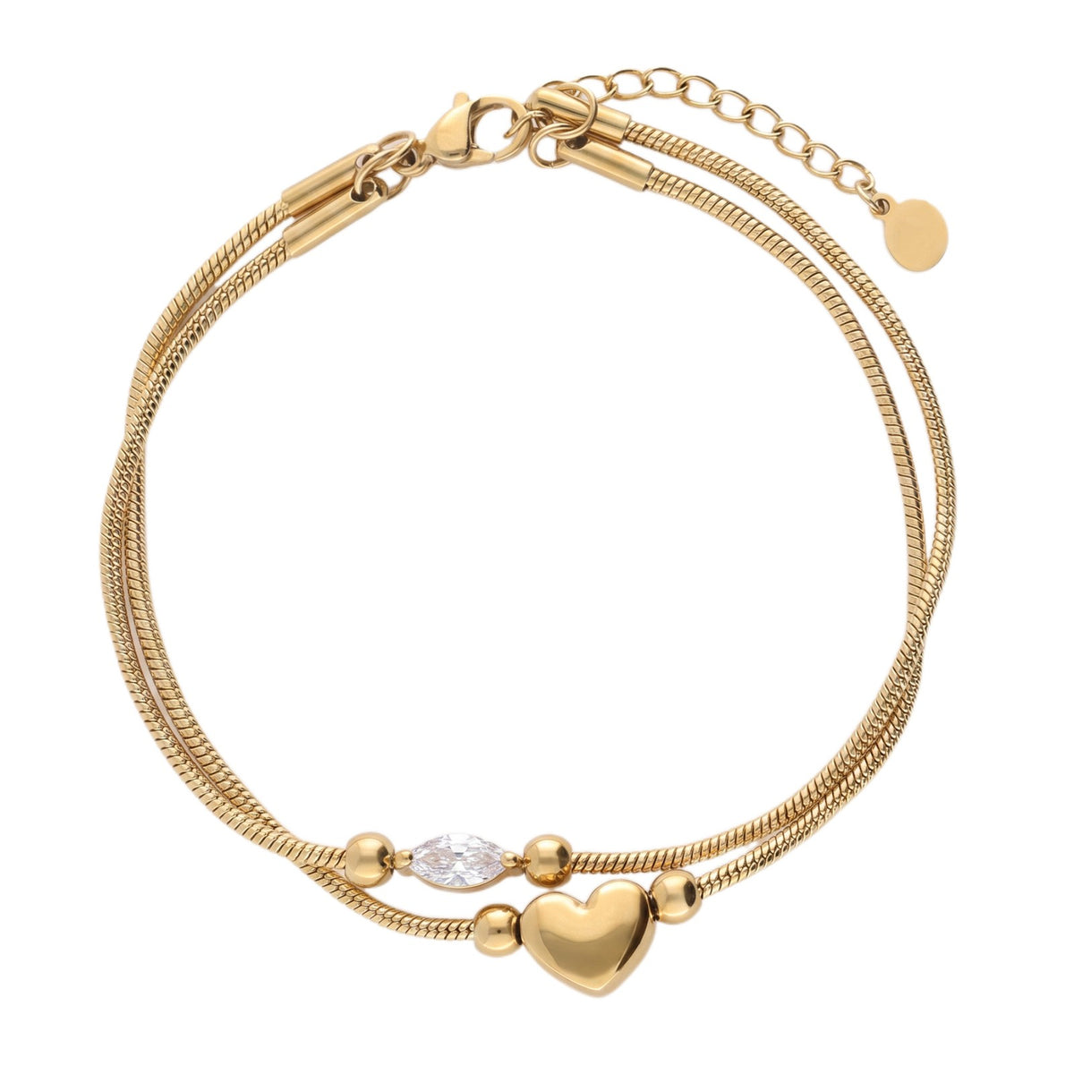 5pc Dainty Mixed Motif Bracelet Stack