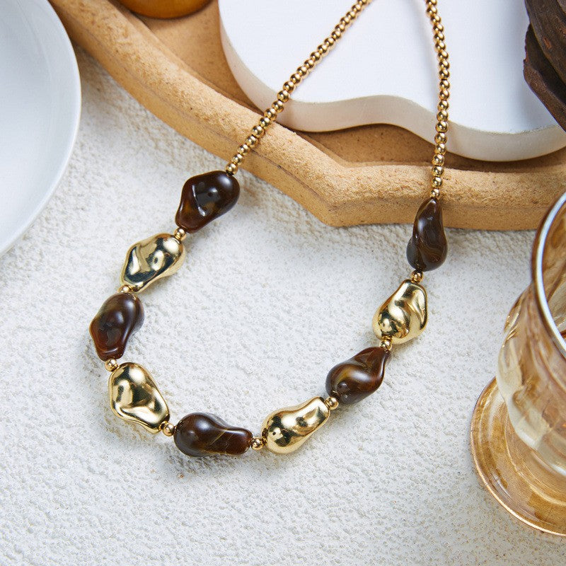 Boho Tortoise Resin Y-Necklace
