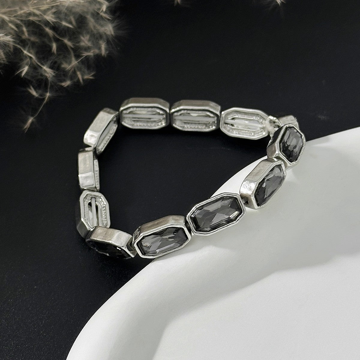 Classy Multicolor Geometric Rhinestone Bracelet