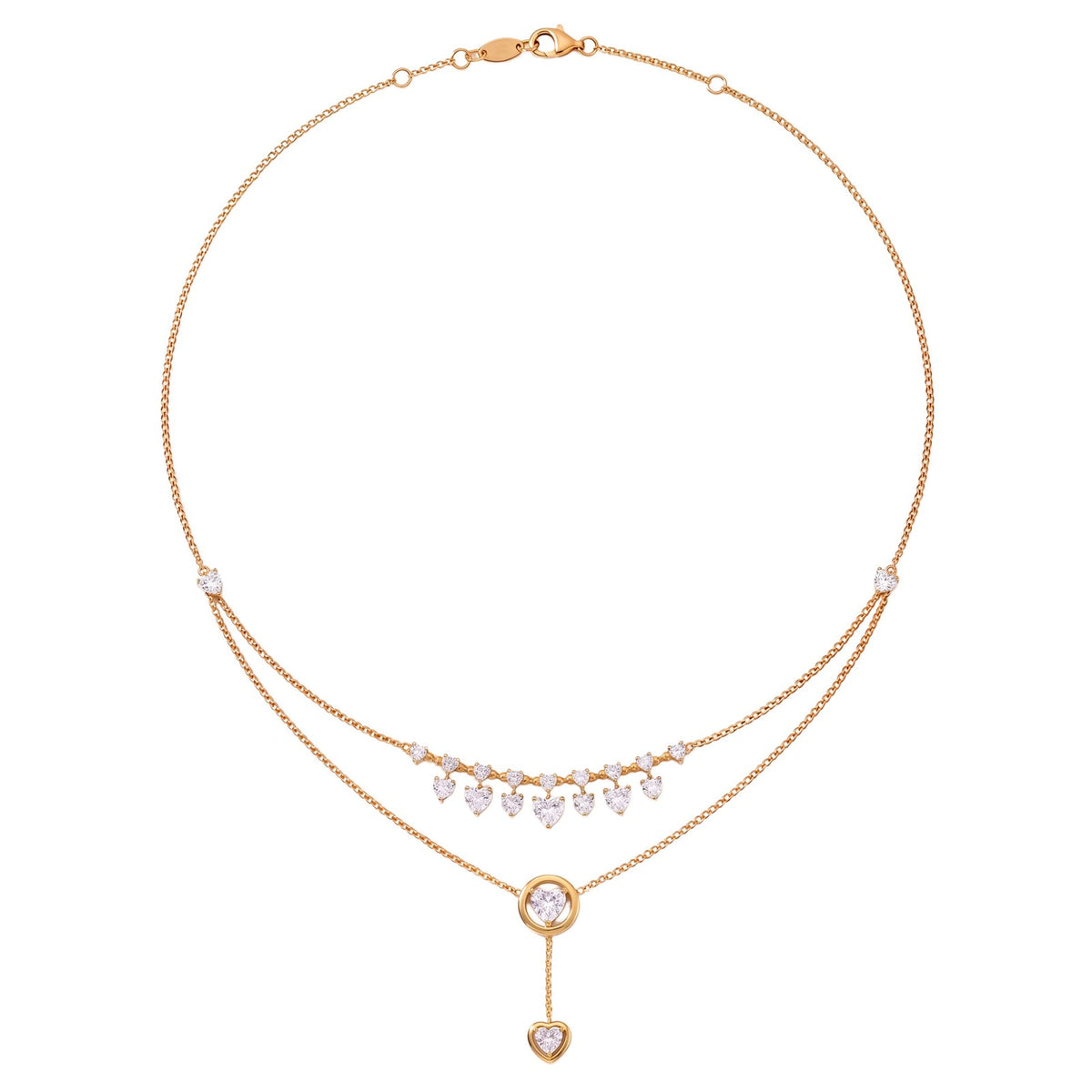 Dainty Layered Star & Heart Necklace Set