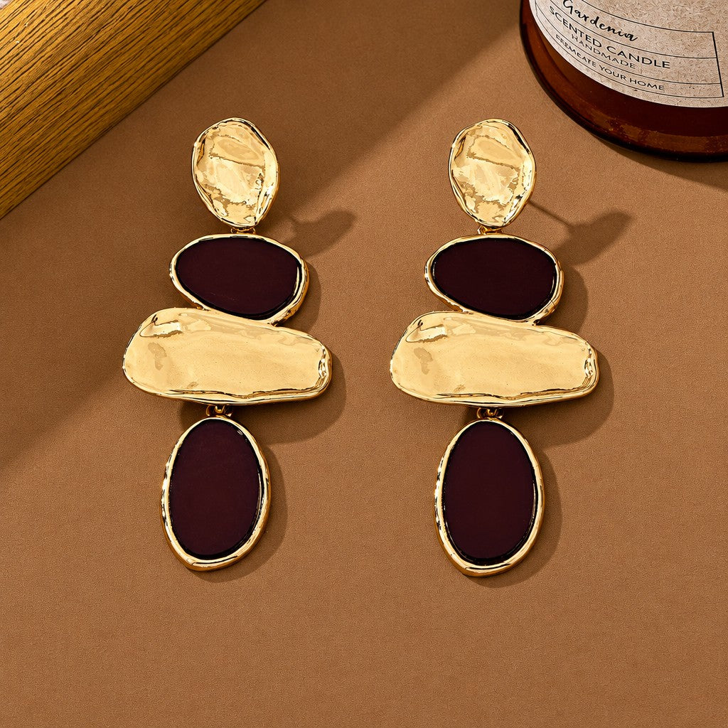 Classy Vintage Irregular Geometric Drop Earrings