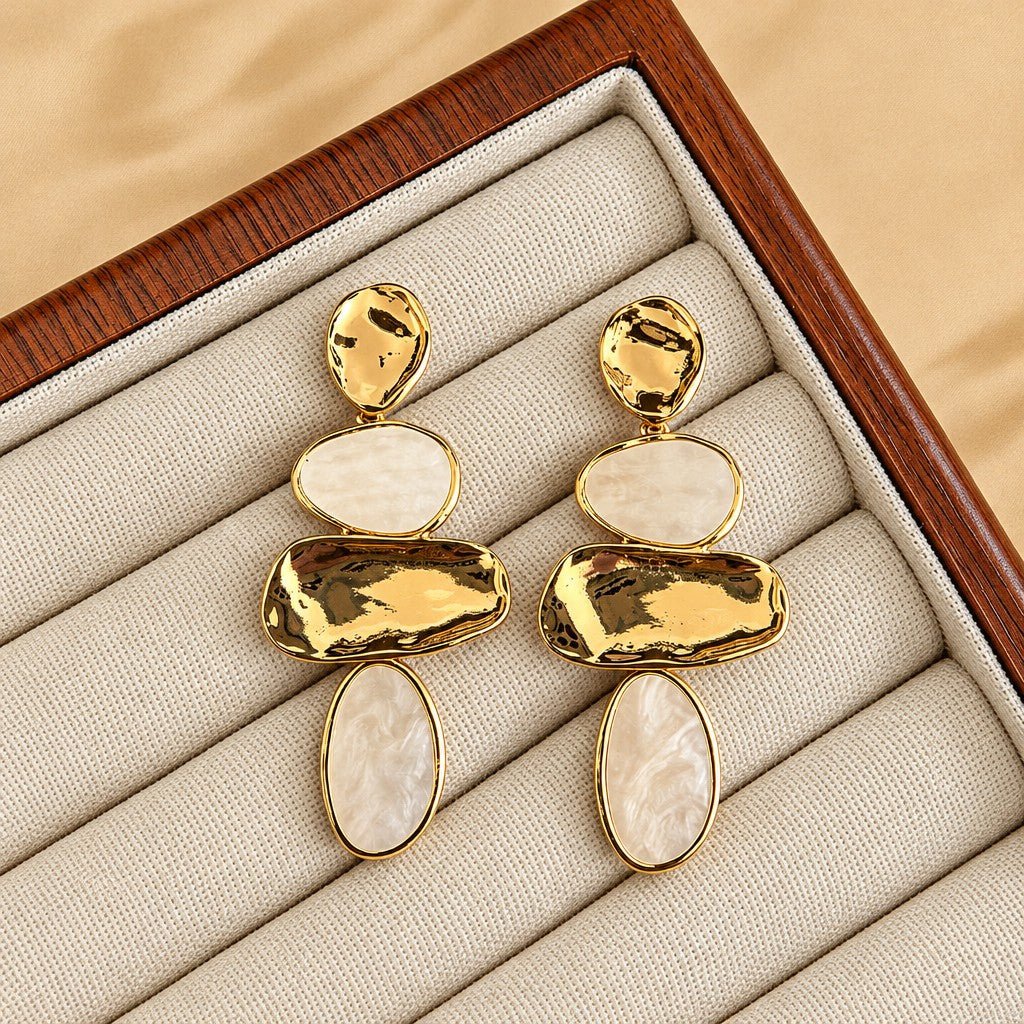 Classy Vintage Irregular Geometric Drop Earrings