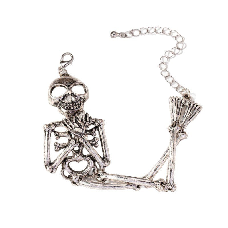 Vintage Inspired Skeleton Charm Bracelet