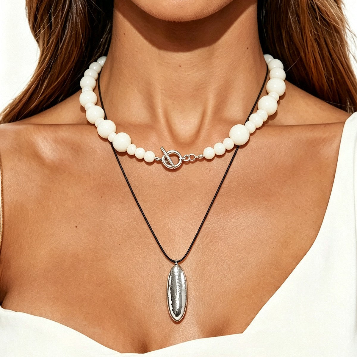 Boho Brown Beaded Layered Necklace