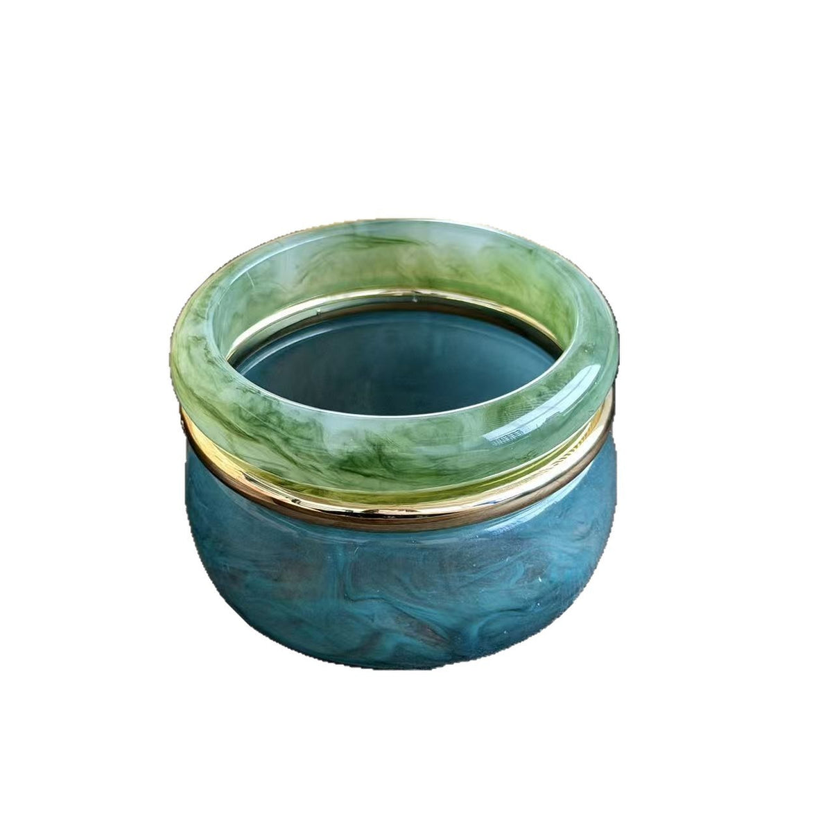 Classy Marbled Resin Stacking Bangle Set