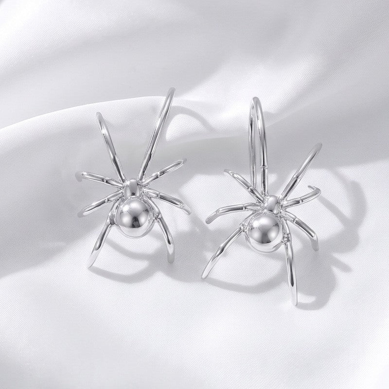 Classy Gold Spider Drop Earrings