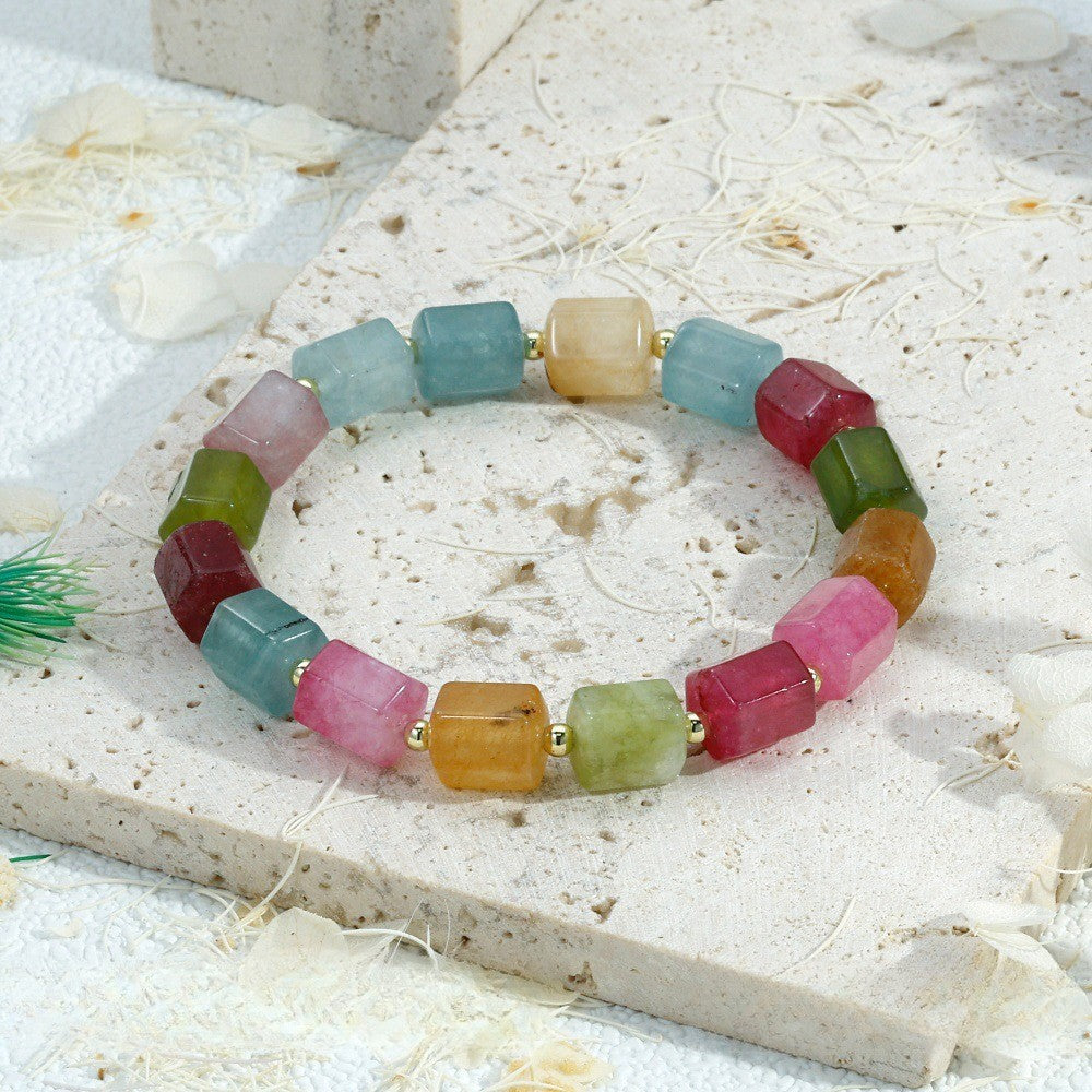 Boho Multicolor Geometric Stone Bracelet Stack