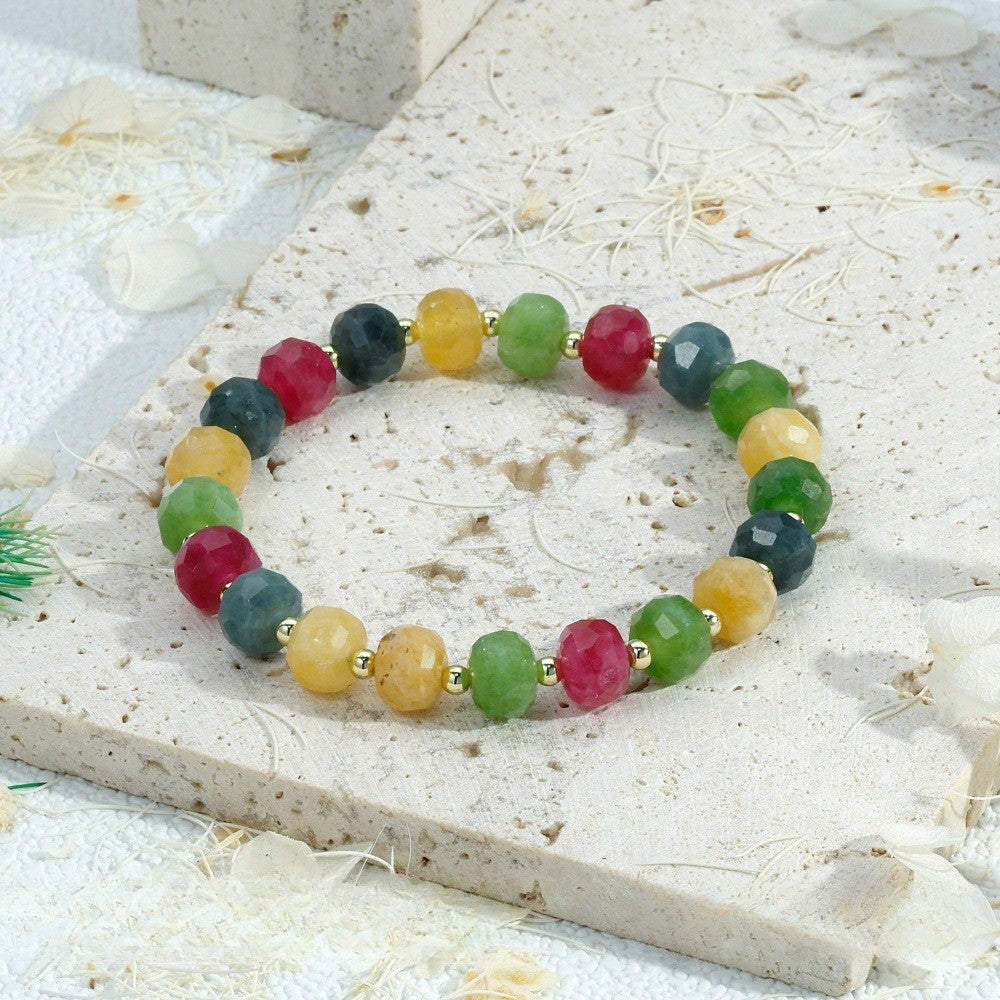 Boho Multicolor Geometric Stone Bracelet Stack