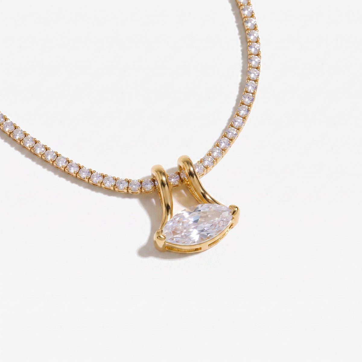 3pc Dainty Geometric Zirconia Layered Necklace