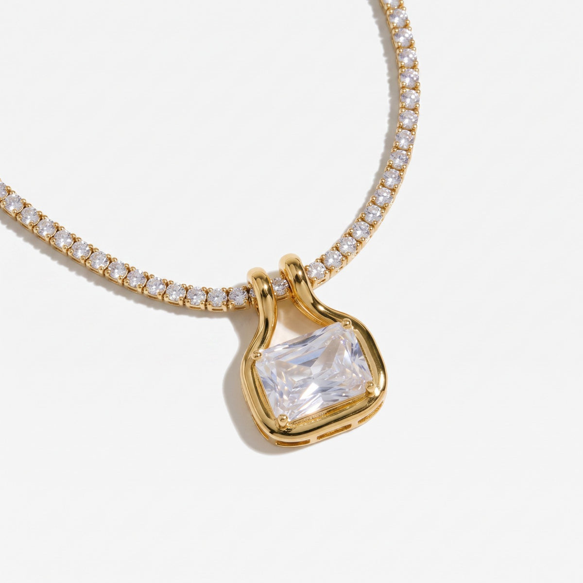 3pc Dainty Geometric Zirconia Layered Necklace