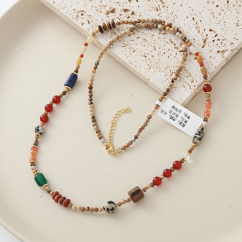 Boho Mixed Stone Bead Necklace