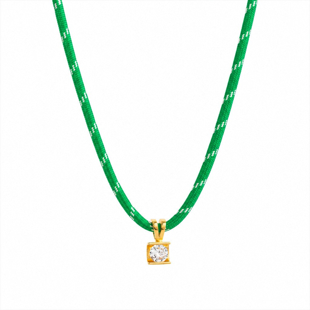 Boho Colorblock Woven Cord Necklace