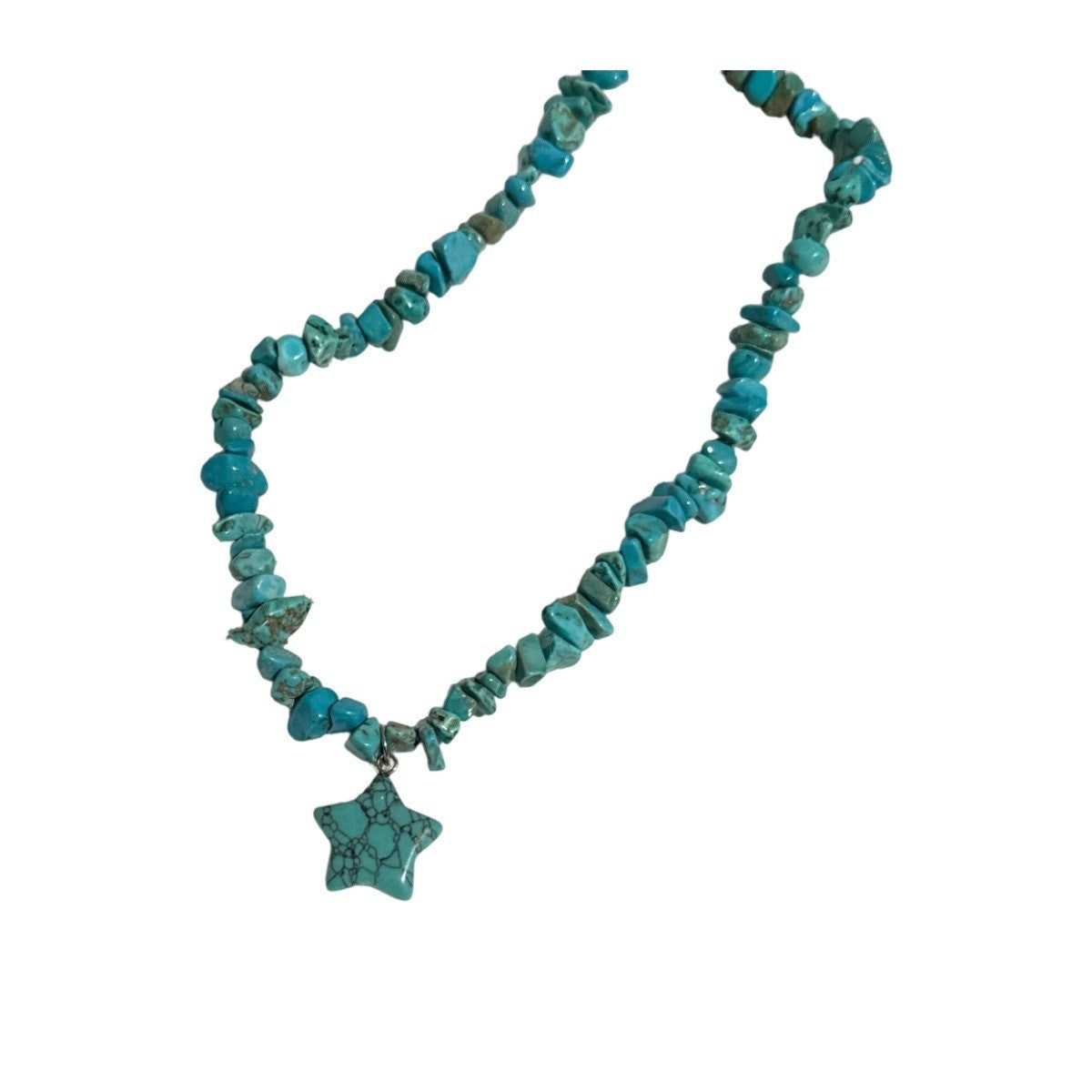 Boho Turquoise Star Chip Necklace
