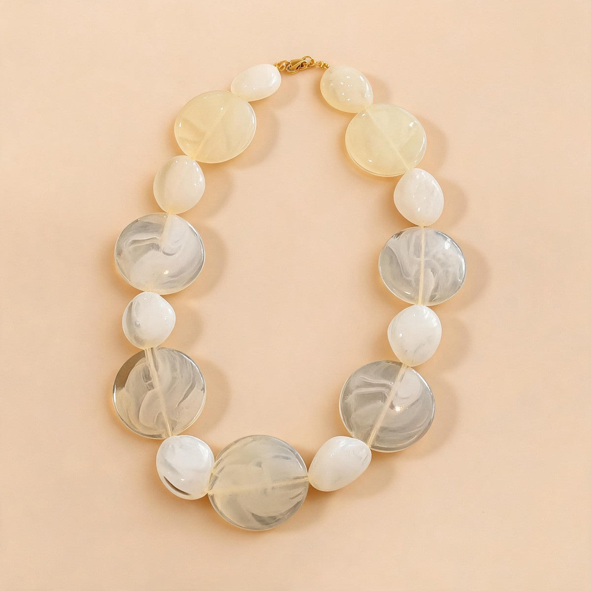 Boho Translucent Geometric Acrylic Necklace and Earring Set