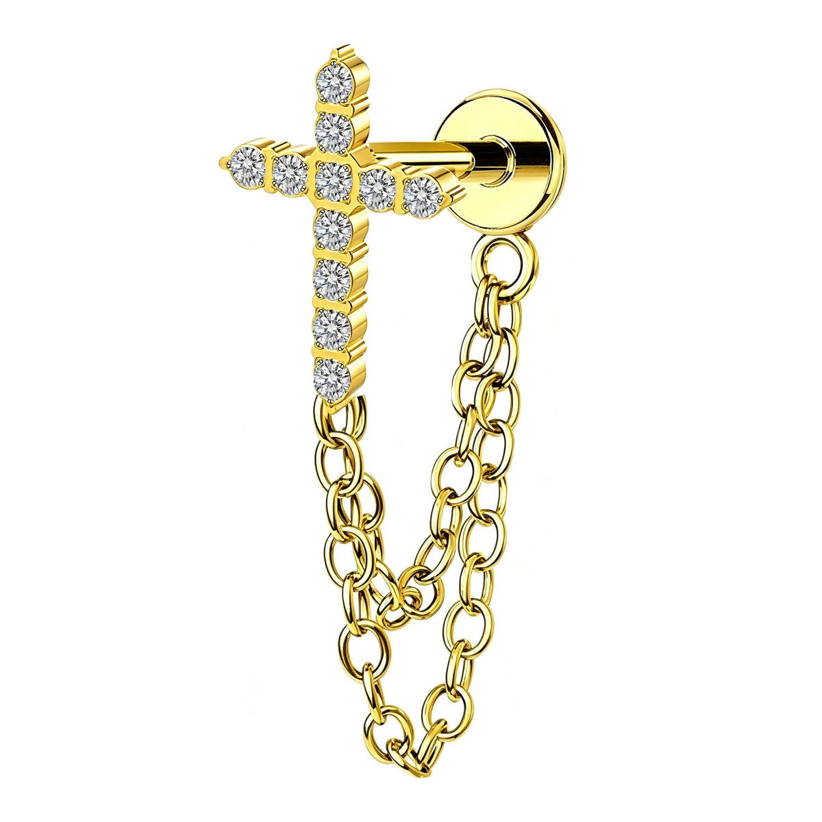 Dainty Geometric Chain Dangle Earrings