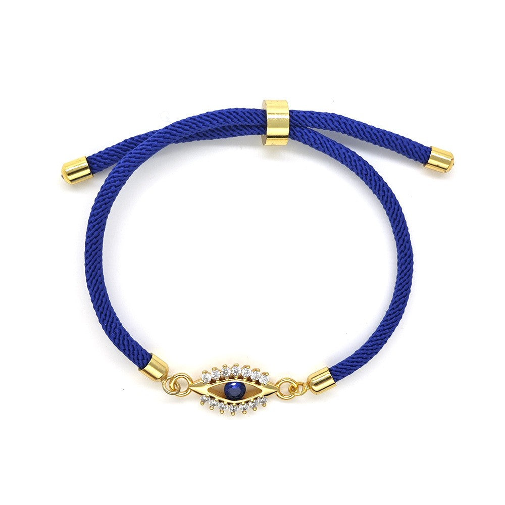 18k Boho Woven Evil Eye Bracelet Set