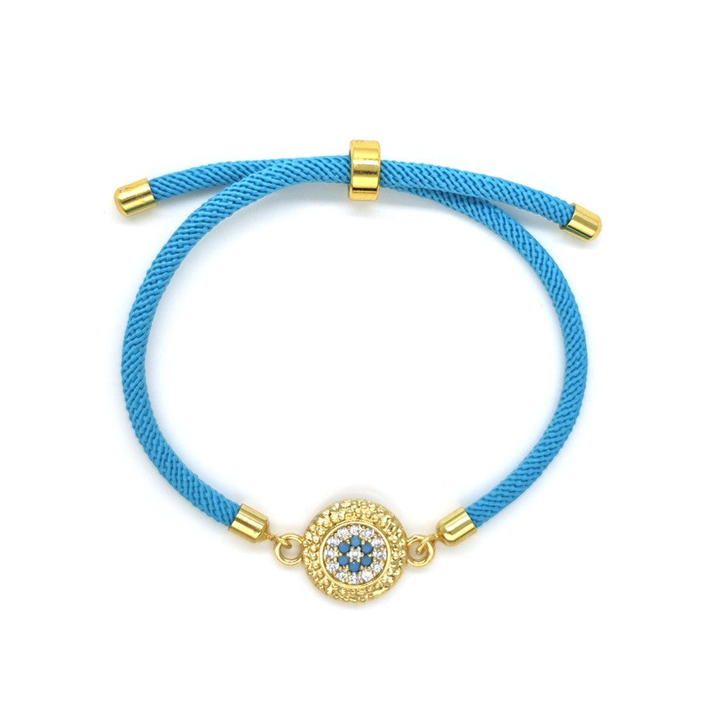 18k Boho Woven Evil Eye Bracelet Set