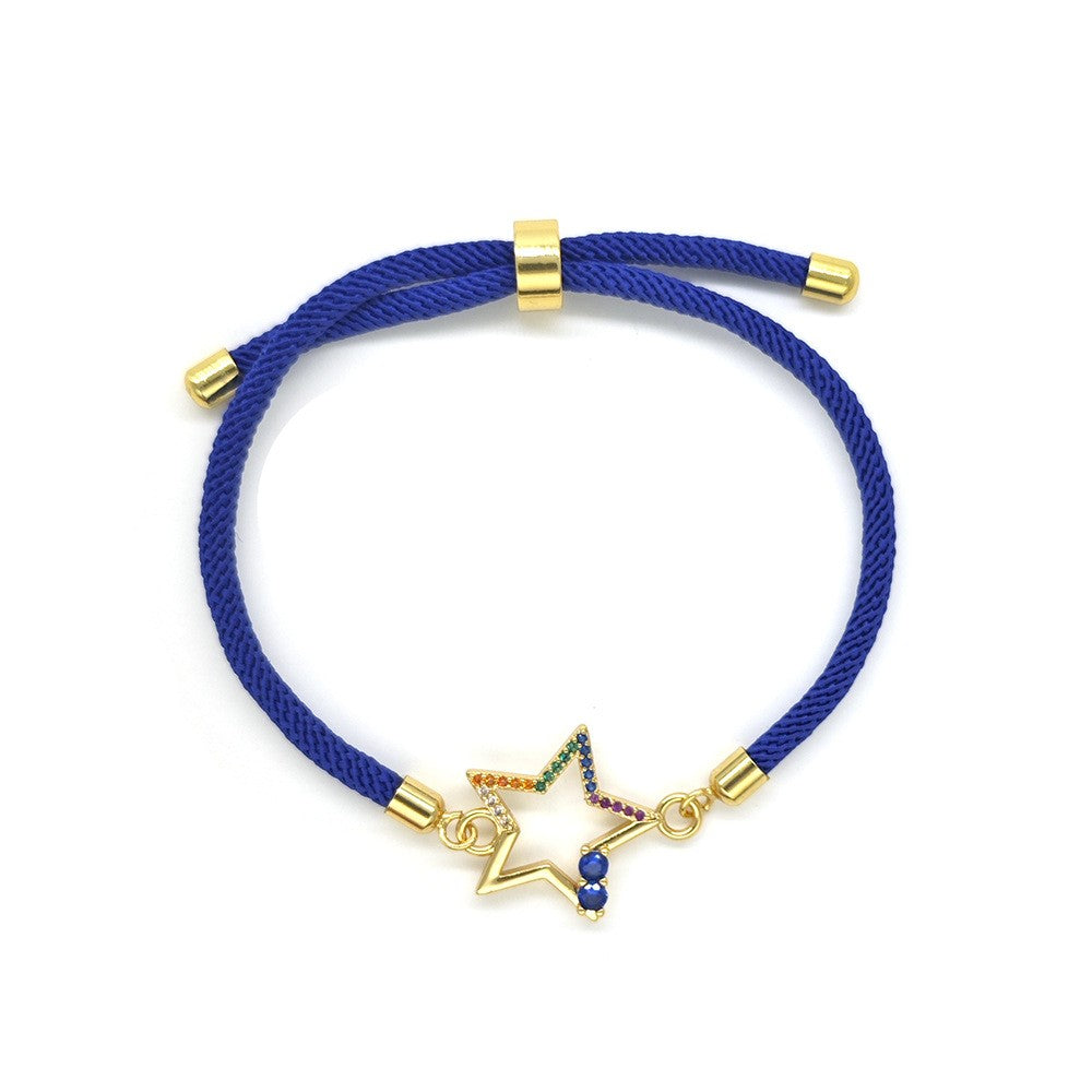 18k Boho Woven Evil Eye Bracelet Set