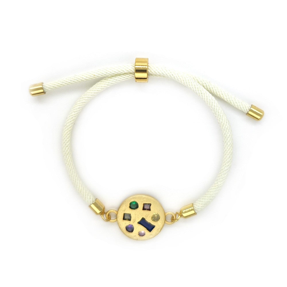 18k Boho Woven Evil Eye Bracelet Set