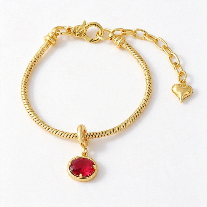 Classy Multi-Color CZ Snake Chain Bracelet