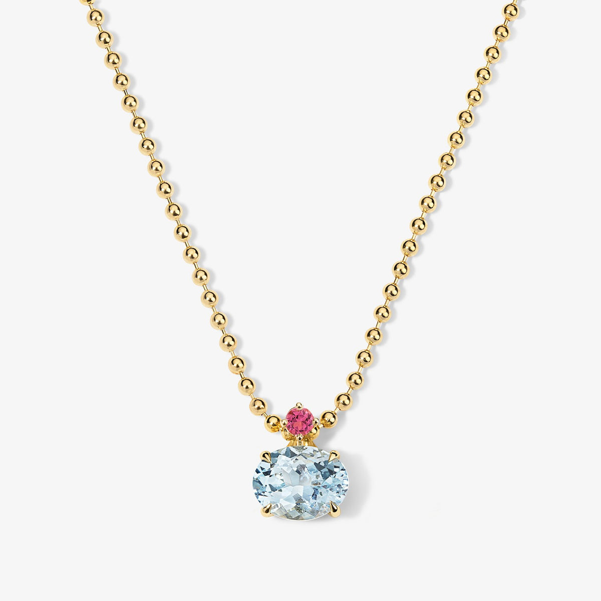 Dainty Multi-Gem Bead Chain Necklace