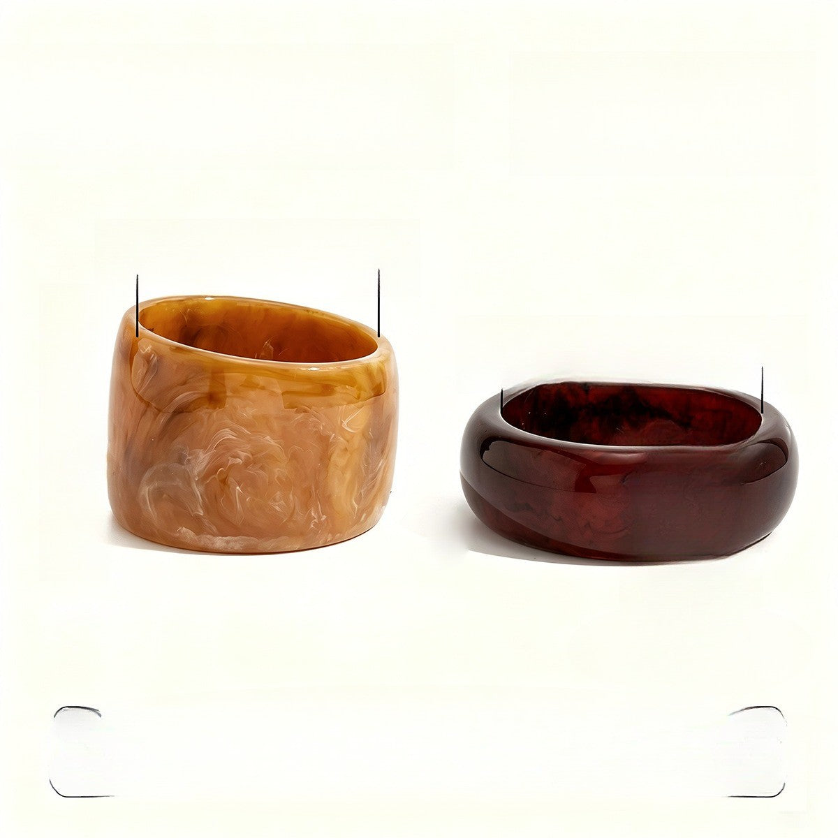 Classy Chunky Geometric Resin Bangle Set