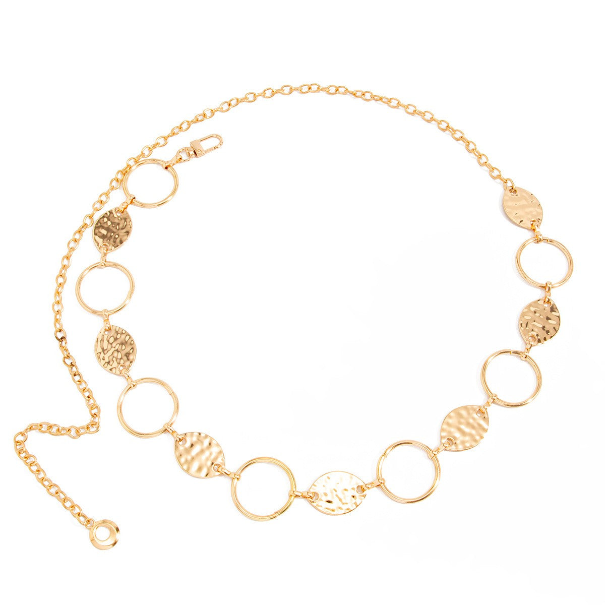 Boho Hammered Geometric Waist Chain