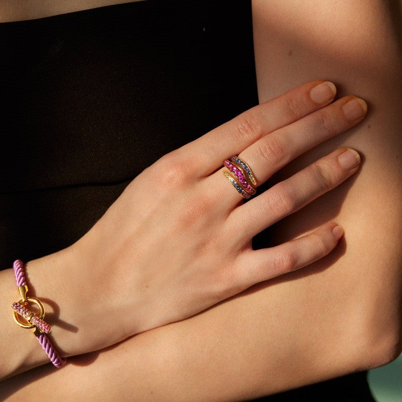 Classy Braided Cord Toggle Bracelet Set