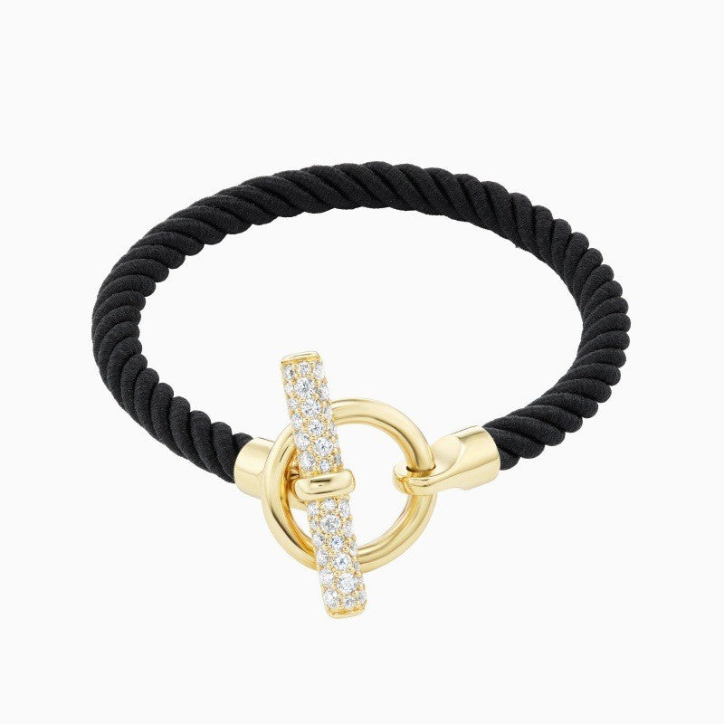 Classy Braided Cord Toggle Bracelet Set