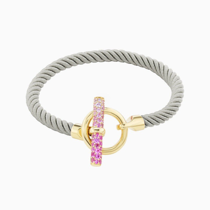 Classy Braided Cord Toggle Bracelet Set