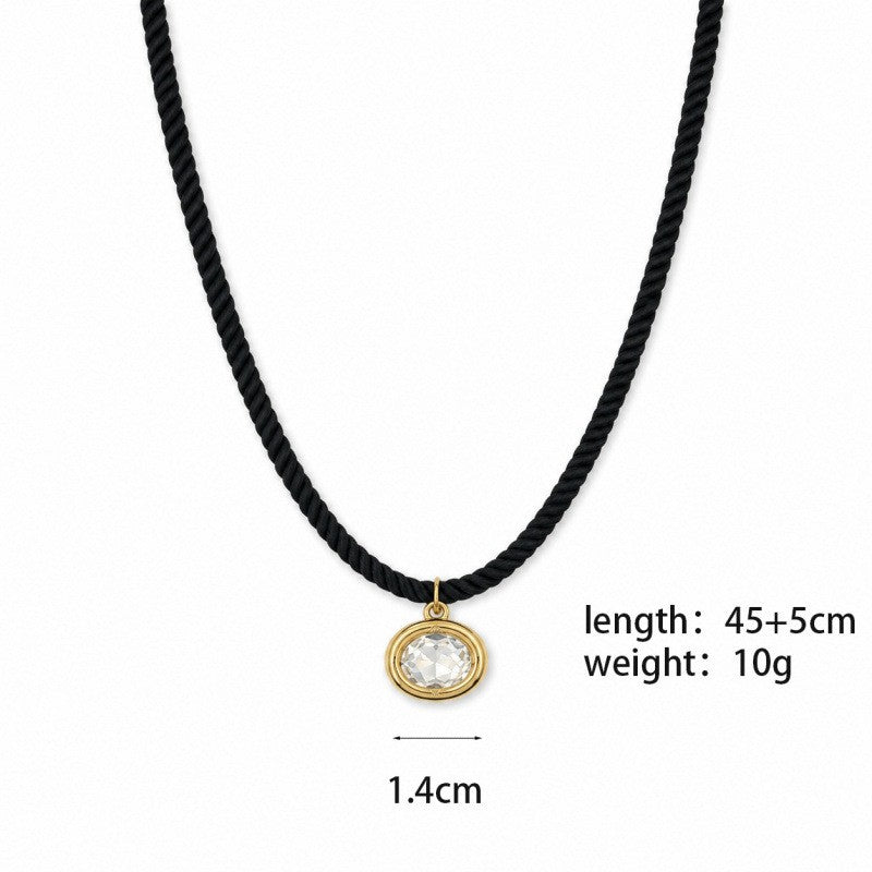 Romantic Dual Tone Braided Crystal Necklace