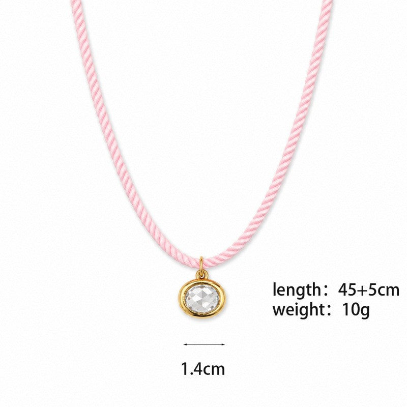 Romantic Dual Tone Braided Crystal Necklace
