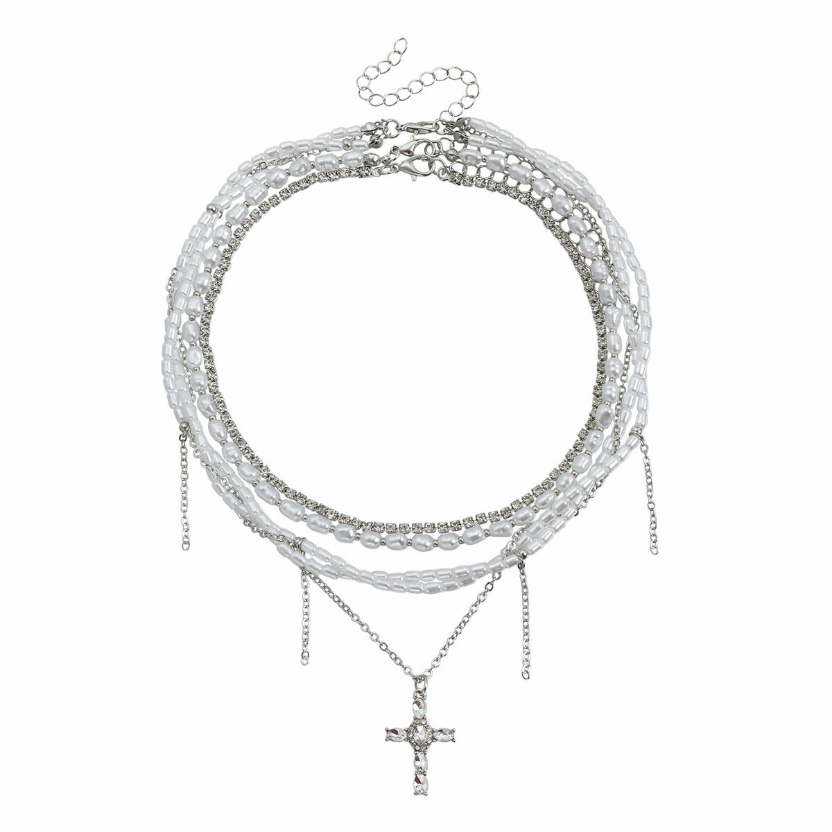 Elegant Multi-Strand Beaded Choker Set