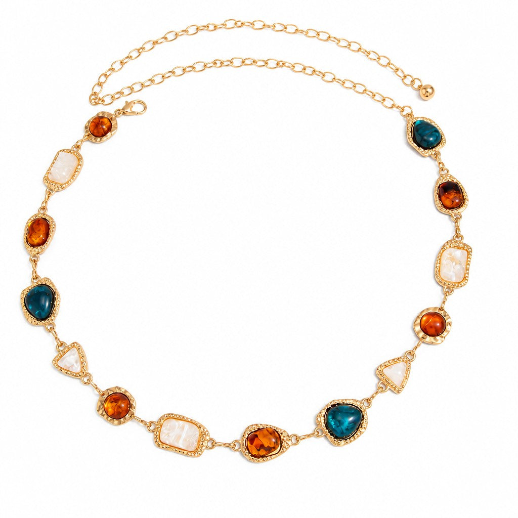 Boho Geometric Resin Waist Chain