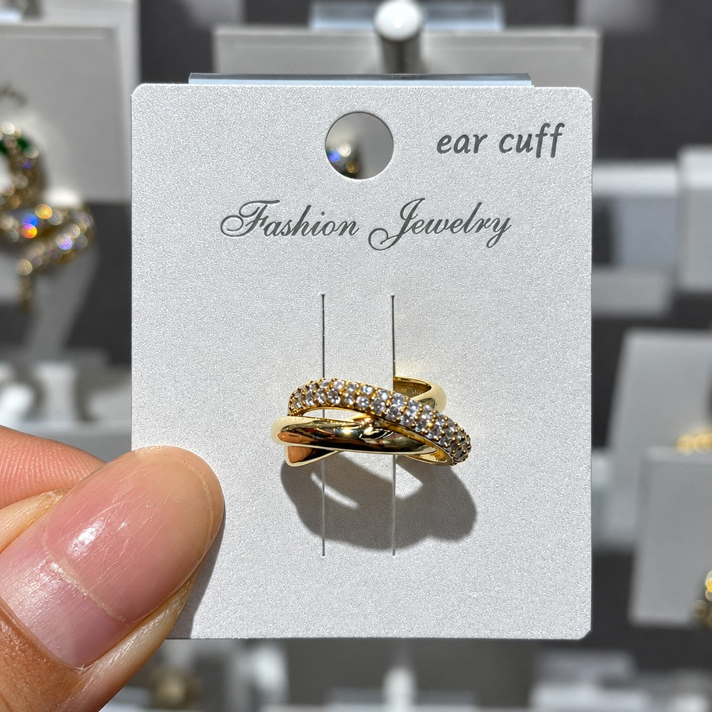 Classy Crisscross CZ Ear Cuff