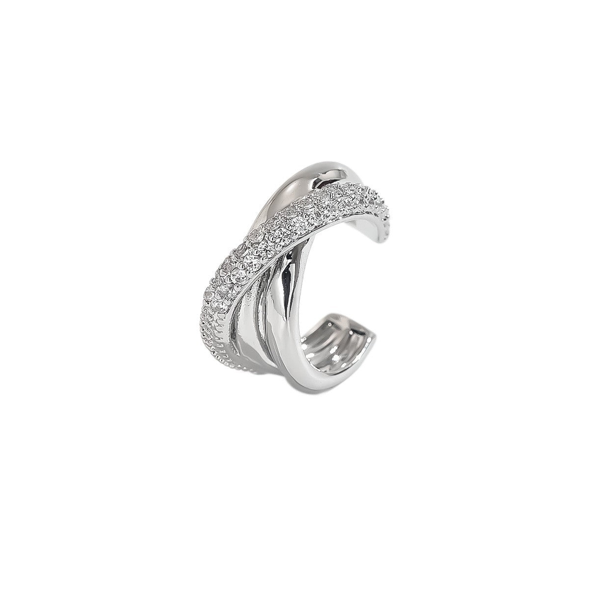 Classy Crisscross CZ Ear Cuff