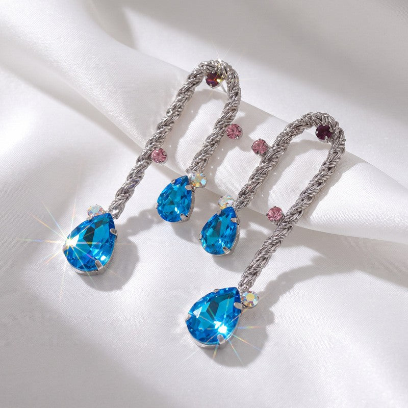Classy Twisted Rope Teardrop Earrings