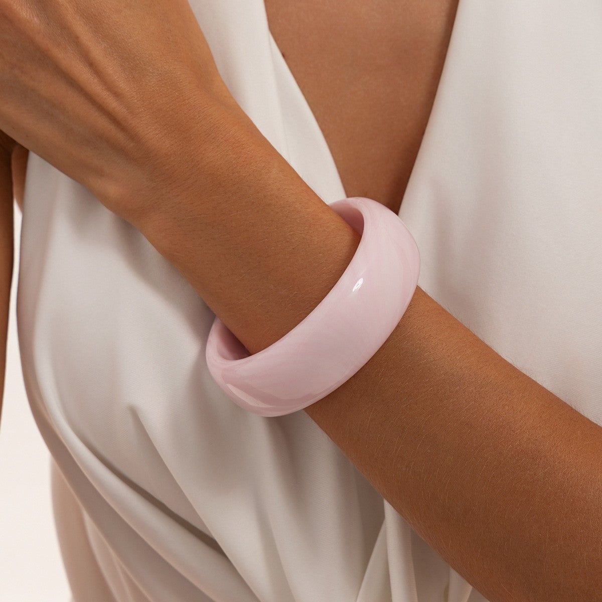 Classy Macaron Resin Wide Bangle