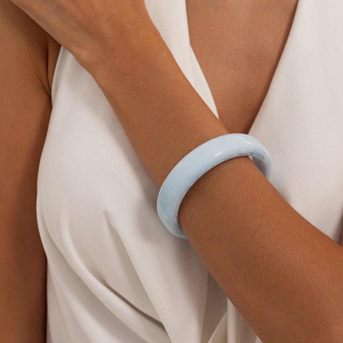 Classy Macaron Resin Wide Bangle