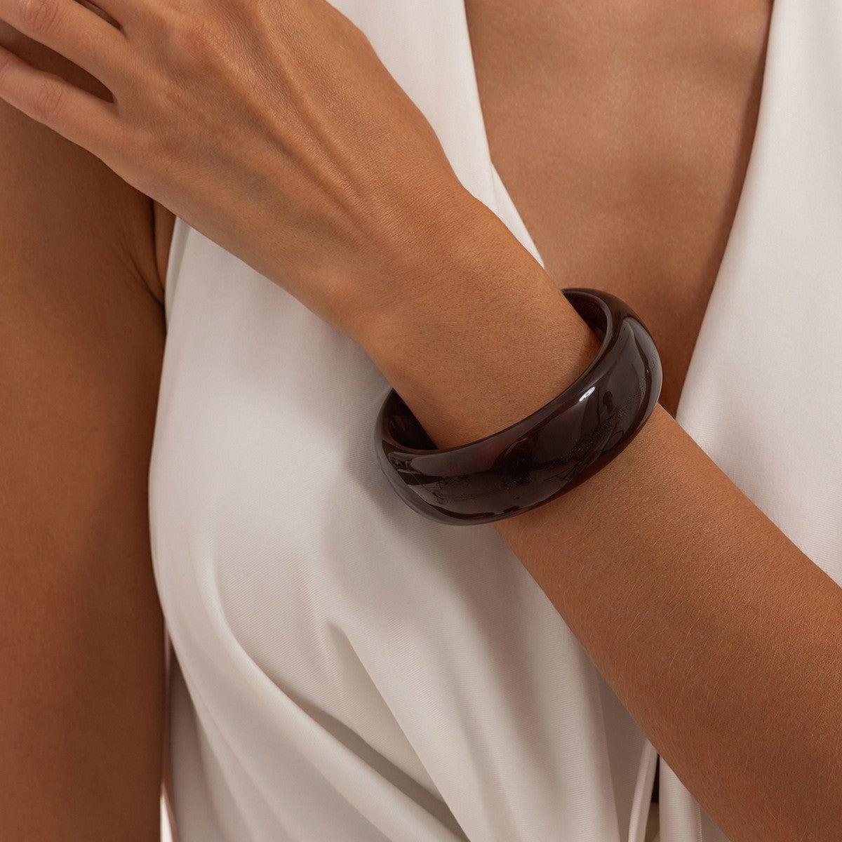 Classy Macaron Resin Wide Bangle