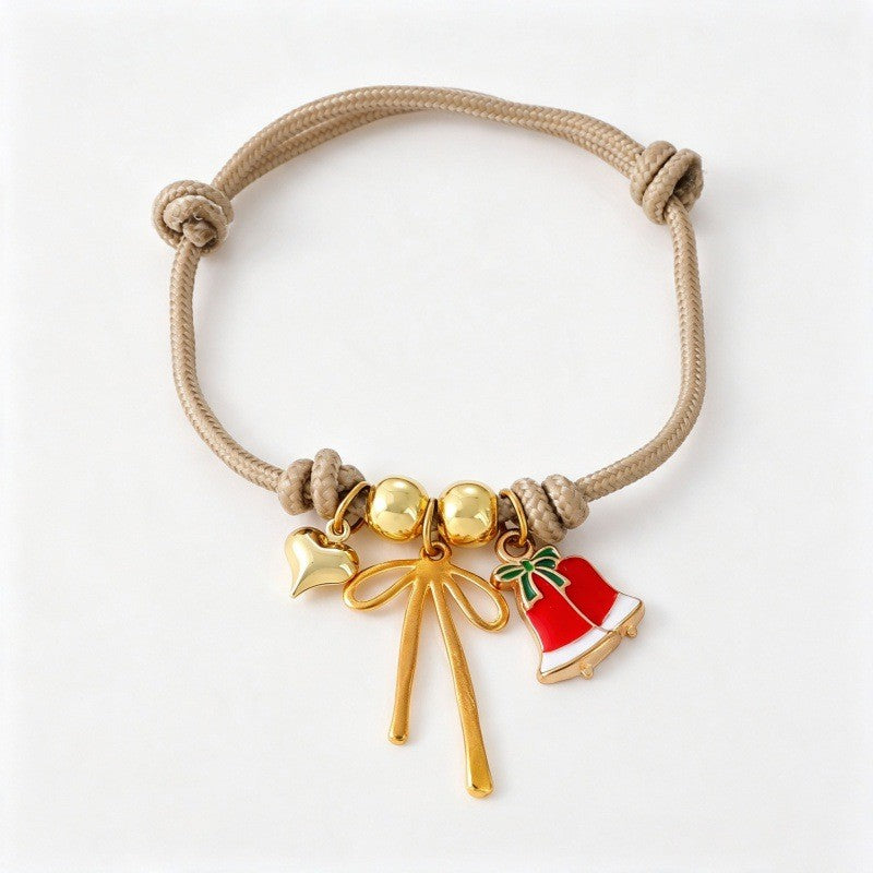 Festive Woven Santa Charm Bracelet