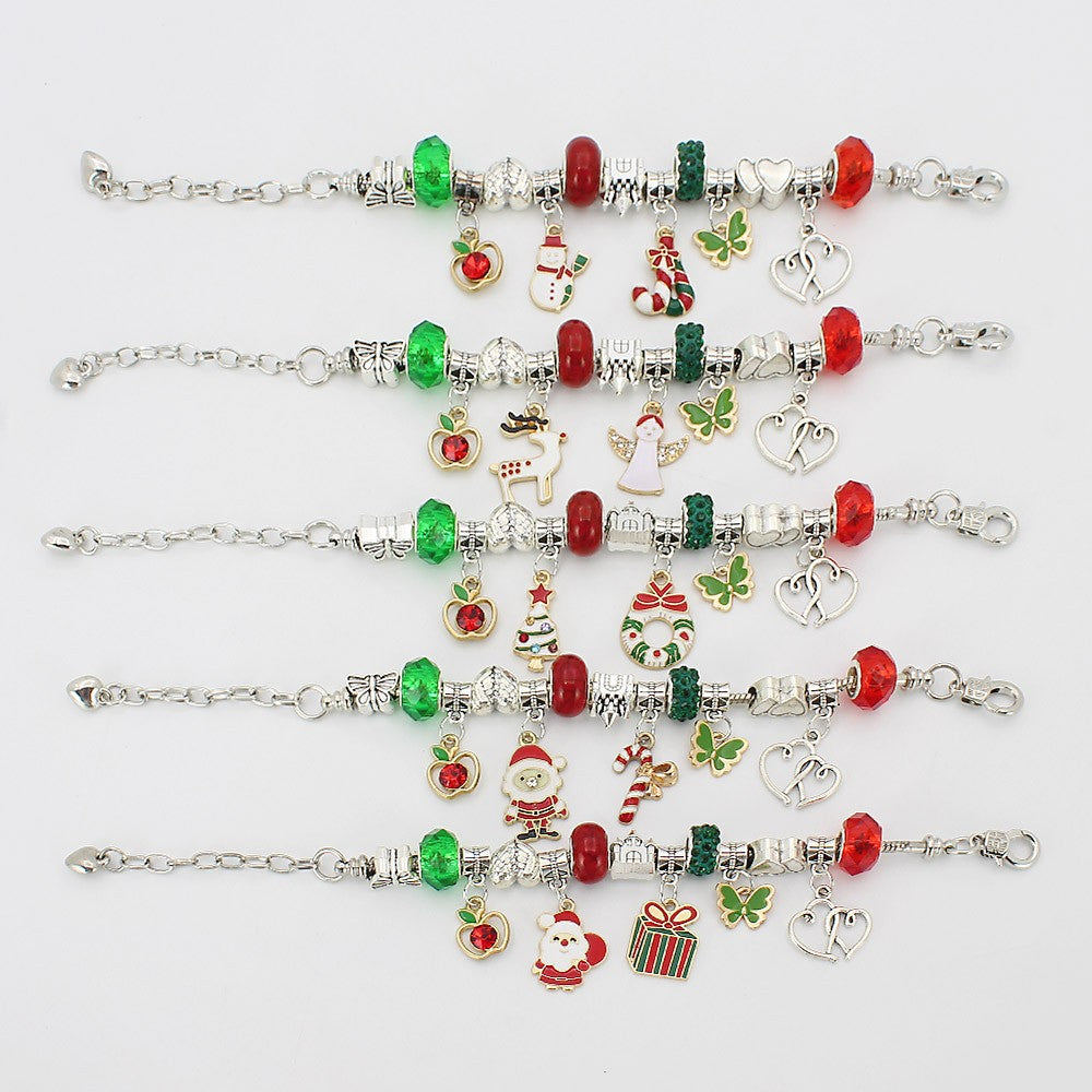 Festive Christmas Snowman Charm Bracelet