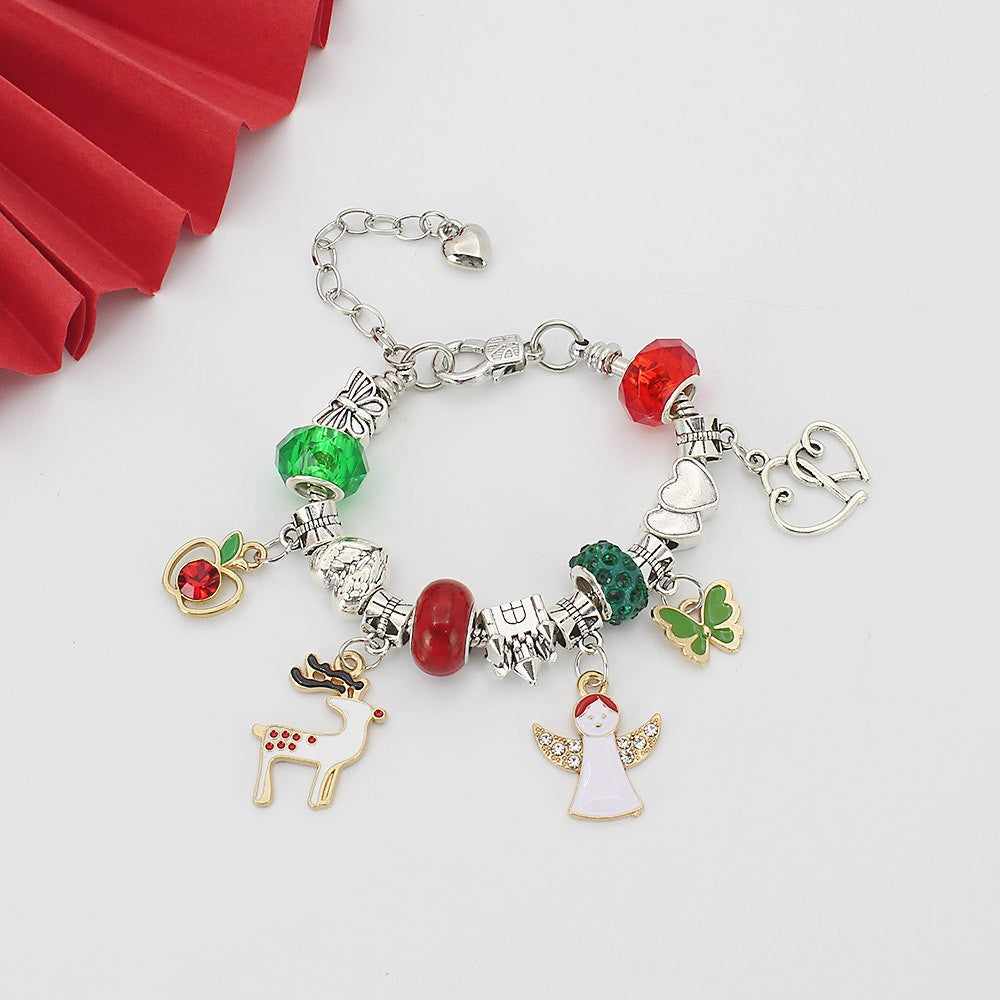 Festive Christmas Snowman Charm Bracelet