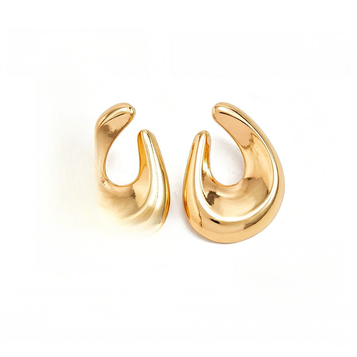 Classy Polished U-Shaped Hoop Earrings